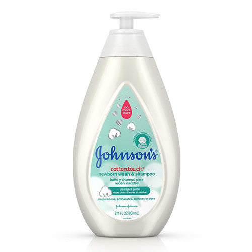 Johnsons CottonTouch Newborn Baby Wash and Shampoo, 27 Oz